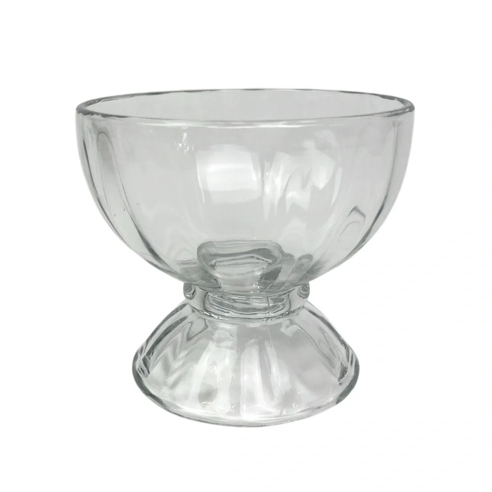 Libbey Set of two Ribbed Oversized Dessert Footed Ice Cream Bowls Serendipity